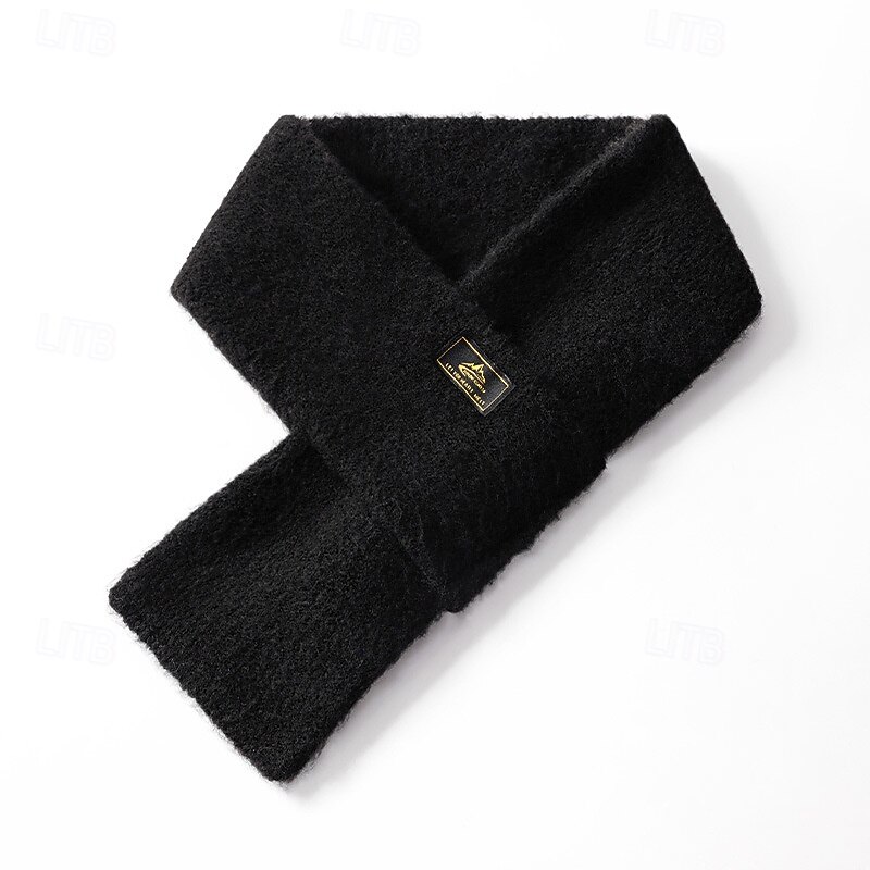 Men's Rectangle Scarf Outdoor Dailywear Causal Black Brown Scarf Solid Color 2026 - $12.99 –P4
