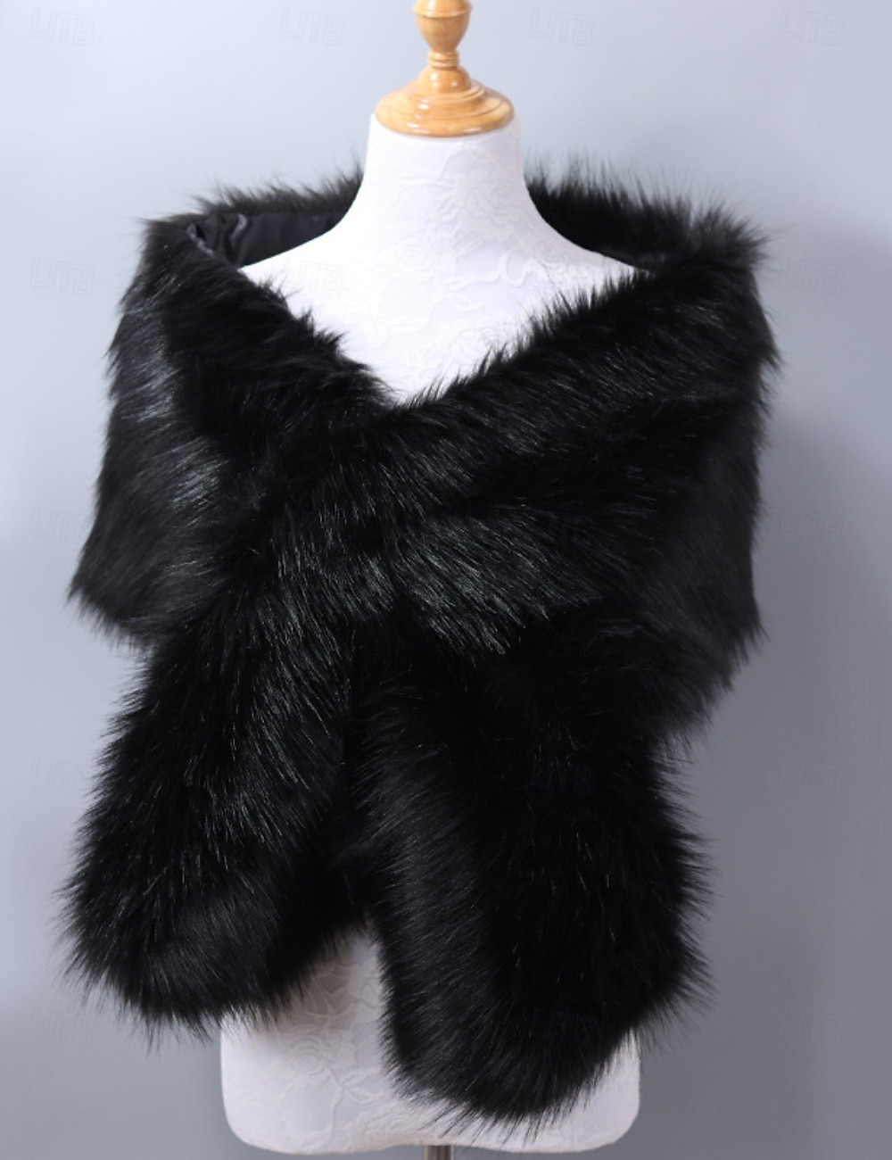 Kunstpelz-Umhänge Damenumhang Elegant Vintage Ärmellos Kunstpelz Hochzeit Schals Mit Unifarbe Für Party Herbst 2026 - $45.99 –P19