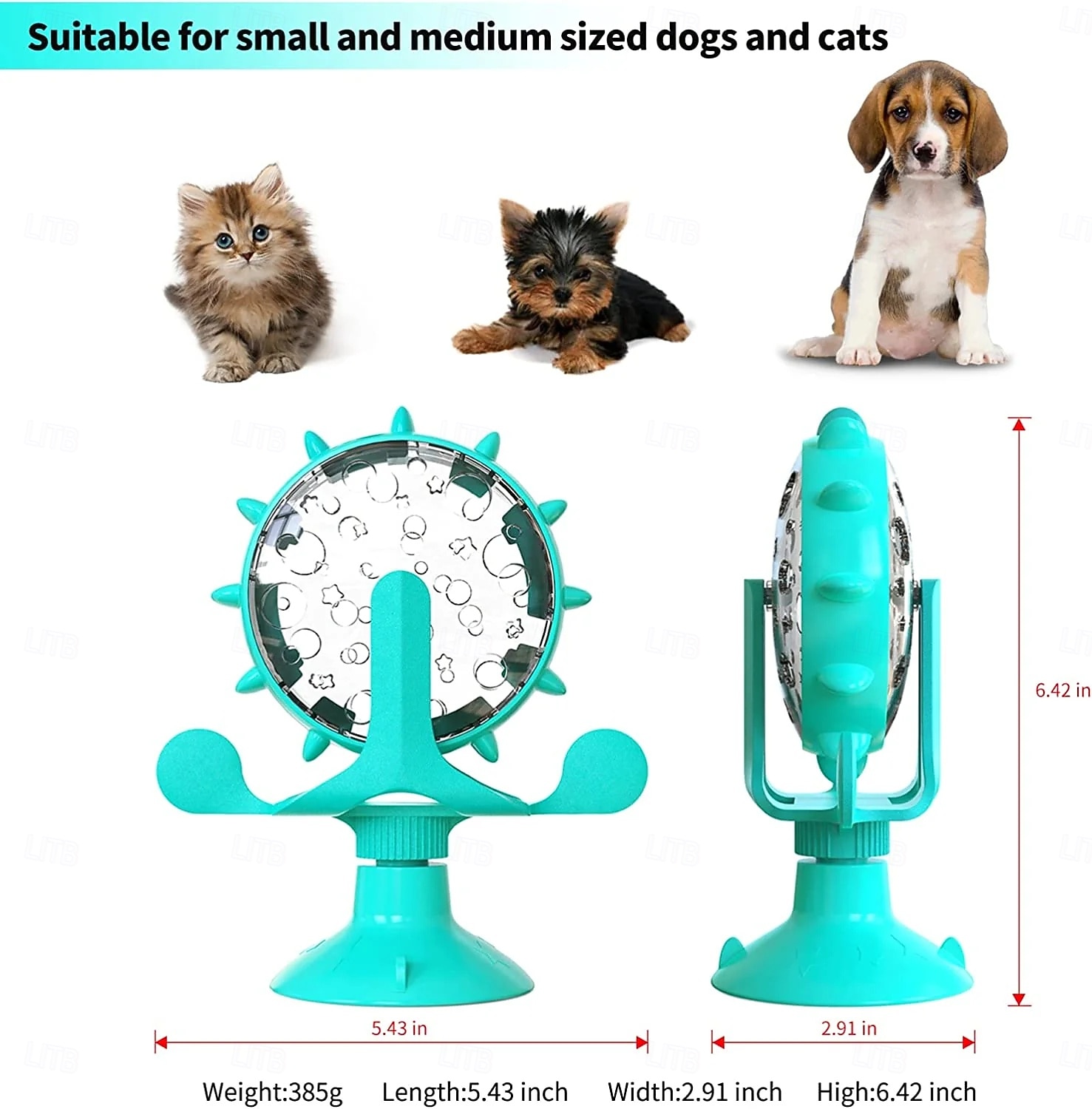 Juguete para gatos, dispensador de comida con base de ventosa y orificio de fuga, utilizado para juguetes interactivos para gatos y gatitos en interiores. 2026 - $20.99 –P4