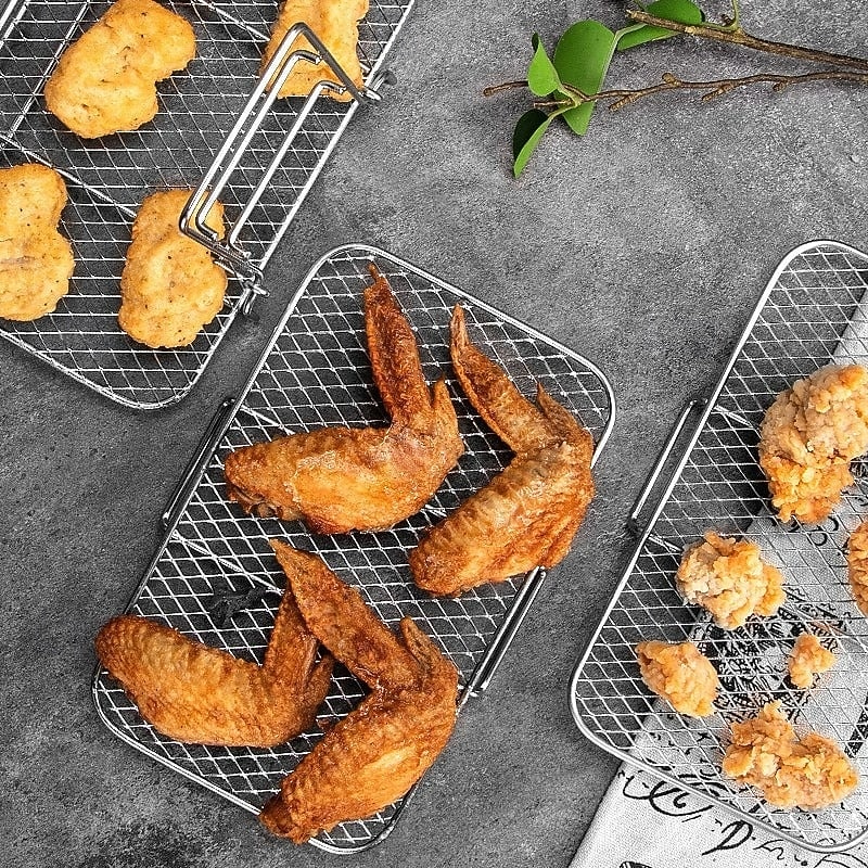 Grelha desidratadora multicamadas em aço inoxidável, acessórios para fritadeira a ar de 3 níveis, grelha removível para secagem e cozimento a vapor, ideal para assar e cozinhar em fritadeira a ar e de 2026 por $21.99 –P7