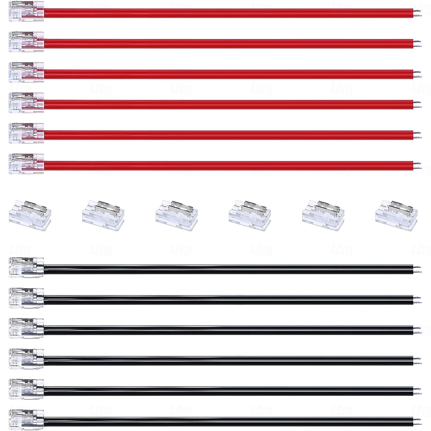 6 connettori per strisce LED per strisce LED SMD da 15 mm, 20 mm, 25 mm e 30 mm di larghezza, connettori trasparenti senza saldatura a 2 pin per strisce LED SMD a doppia fila, tripla fila, 2835 e del 2026 a $14.49 –P1