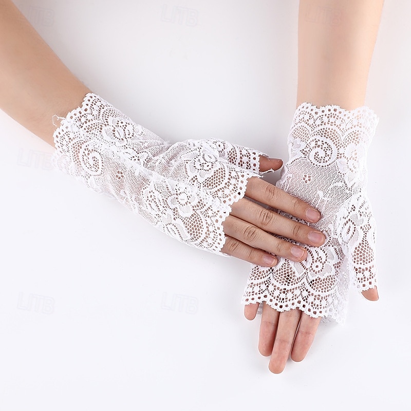 Elegantní Vinobraní Řvoucí 20s Rukavice Večerní rukavice Velký Gatsby Krajka Maškarní kostým Dámské Karneval Plesová maškaráda Ležérní Karneval Dospělí Rukavice 2026 - $25.99 –P6