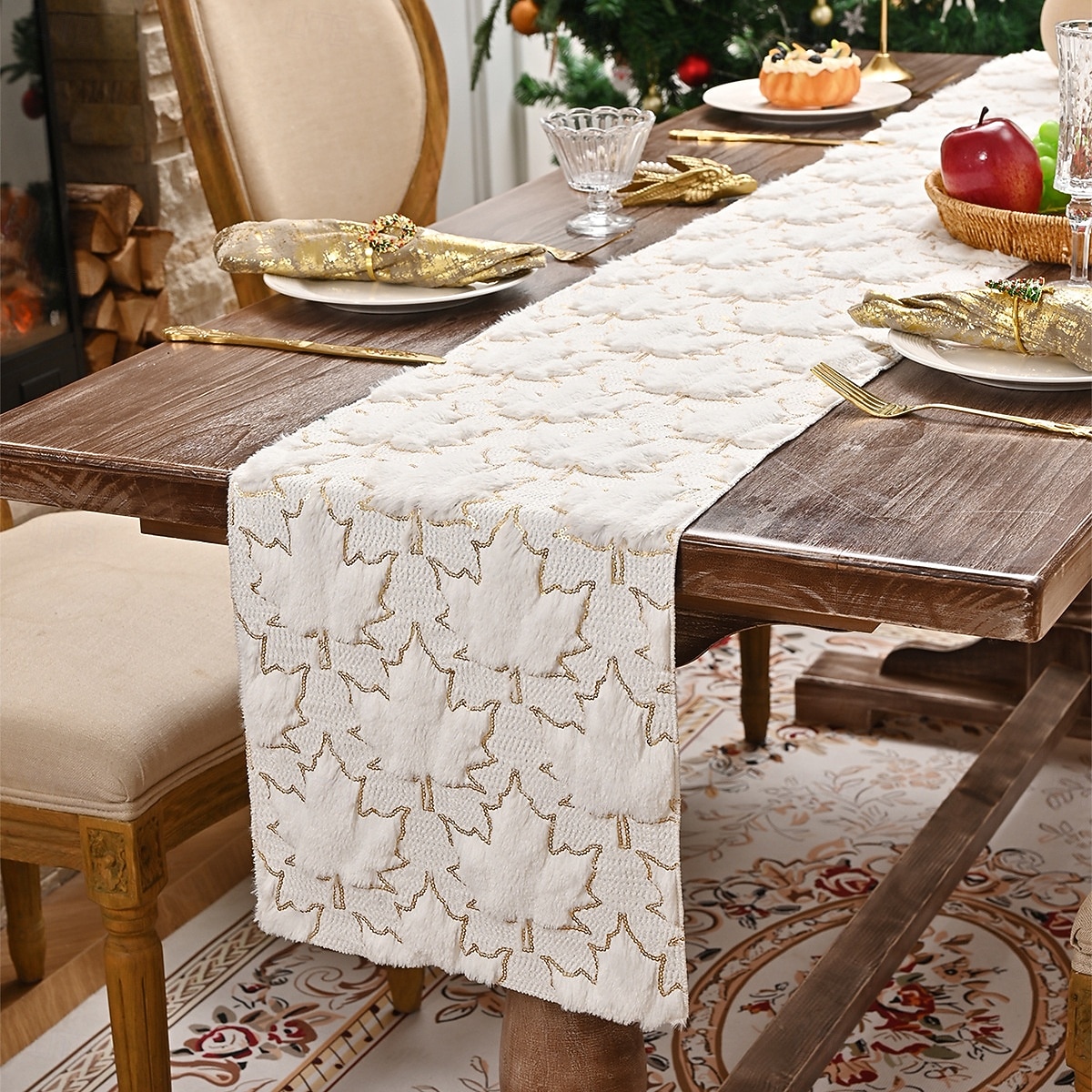 Τραπεζομάντιλο ζακάρ για την ημέρα του Αγίου Πατρικίου, χρυσό σχέδιο με φθινοπωρινά φύλλα, πράσινο με χρυσό περίγραμμα, ορθογώνιο τραπεζομάντιλο για το σπίτι &διακόσμηση ξενοδοχείου. 2026 - $11.49 –P6