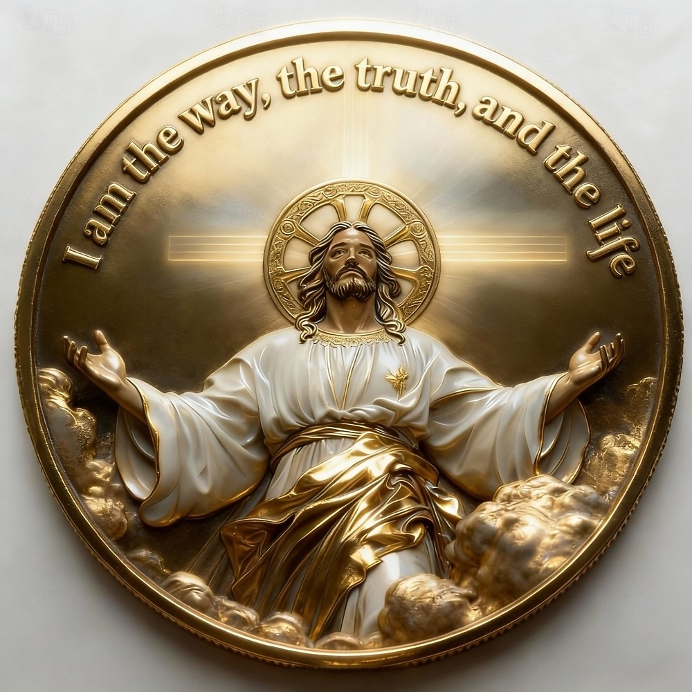 Pamětní mince k 250. výročí "V Boha věříme" náboženská sběratelská mince oboustranný vyrytý pamětní token křesťanský dárek pro věřící k semikvincentenáriu 2026 - $19.99 –P3