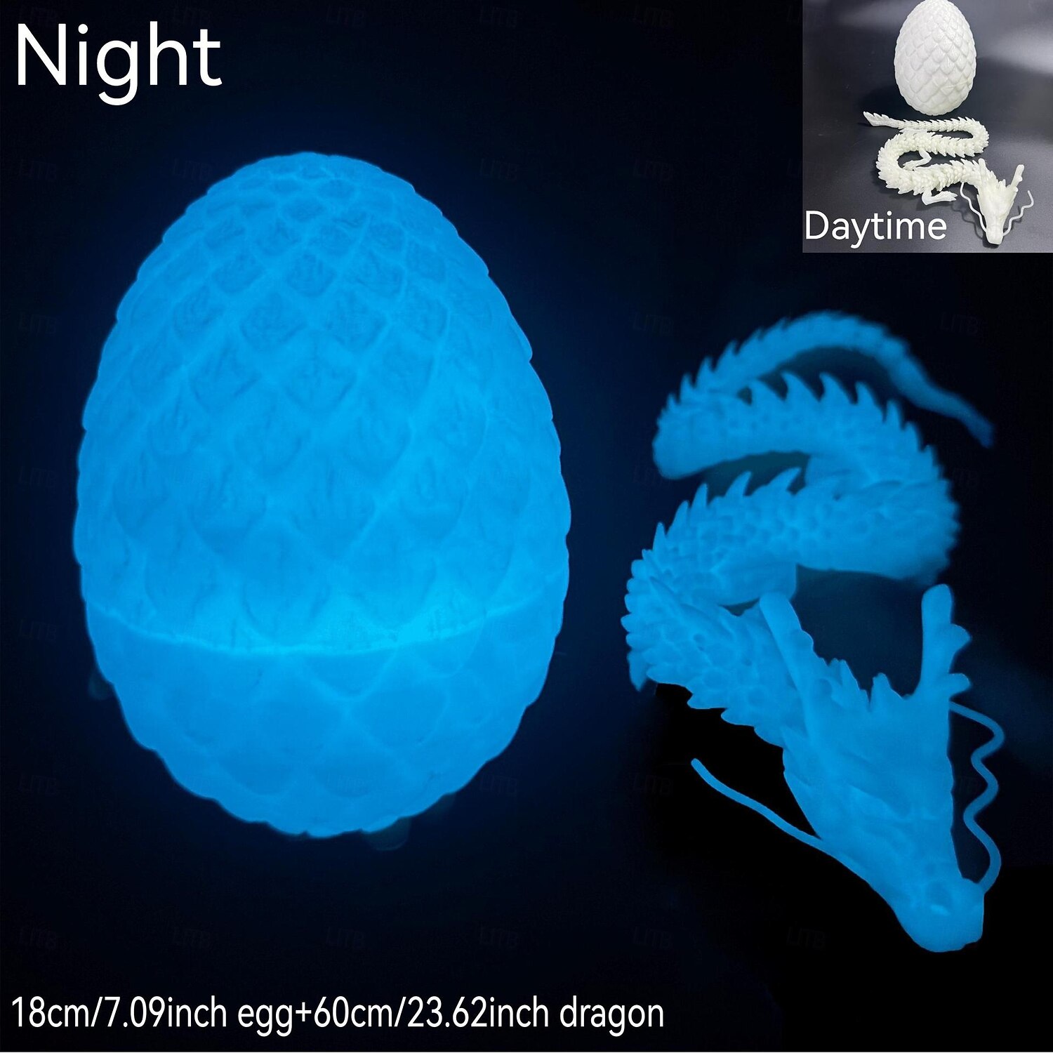 Large 3D Printed Dragon with Easter Egg,Big Articulated Dragon Fidget Home Decor, Desk Pet, Christmas Birthday Gift 2026 - $28.99 –P12