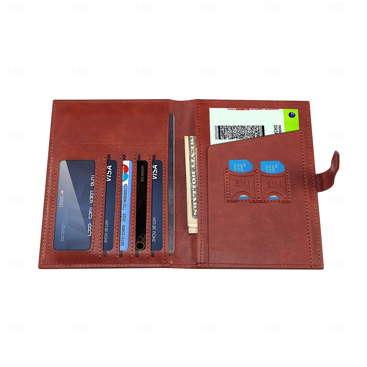 Genuine Leather Passport HolderFull Grain Leather Passport Holder Wallet Cover for Men and Women Travel 2026 - $27.99 –P4