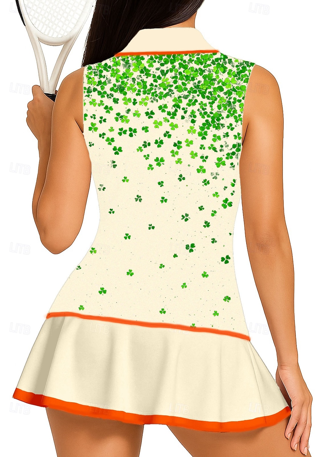 Sint Patrick Dames Flora Clover Sportshirt Wandelen poloshirt Tanktop Tennisshirt Mouwloos Bloemig Knop UPF50+ UV-bestendig Hoge Elasticiteit Vochtregelerend Ademend Volleybal Tennis Golf Kraag 2026 - $18.99 –P8