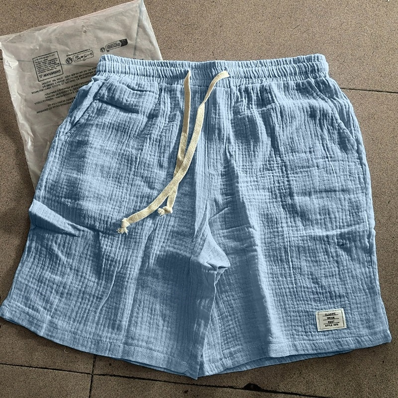 Voor heren Korte broek Linnen korte broek Zomer korte broeken Strandshorts Seersucker-short Trekkoord Elastische taille Effen Comfort Ademend Knielengte Casual Dagelijks Buiten Vakantie Modieus Wit 2026 - $20.99 –P3