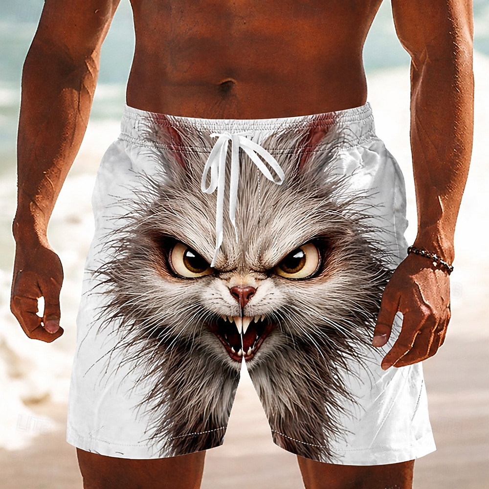 Per uomo Animale Coniglio Volpe Costumi da bagno Pantaloncini da mare Pantaloncini da Surf Misura del girovita medio Divertente Camicia hawaiana Vacanza al Mare Tasche Laterali fodera in rete del 2026 a $9.49 –P2