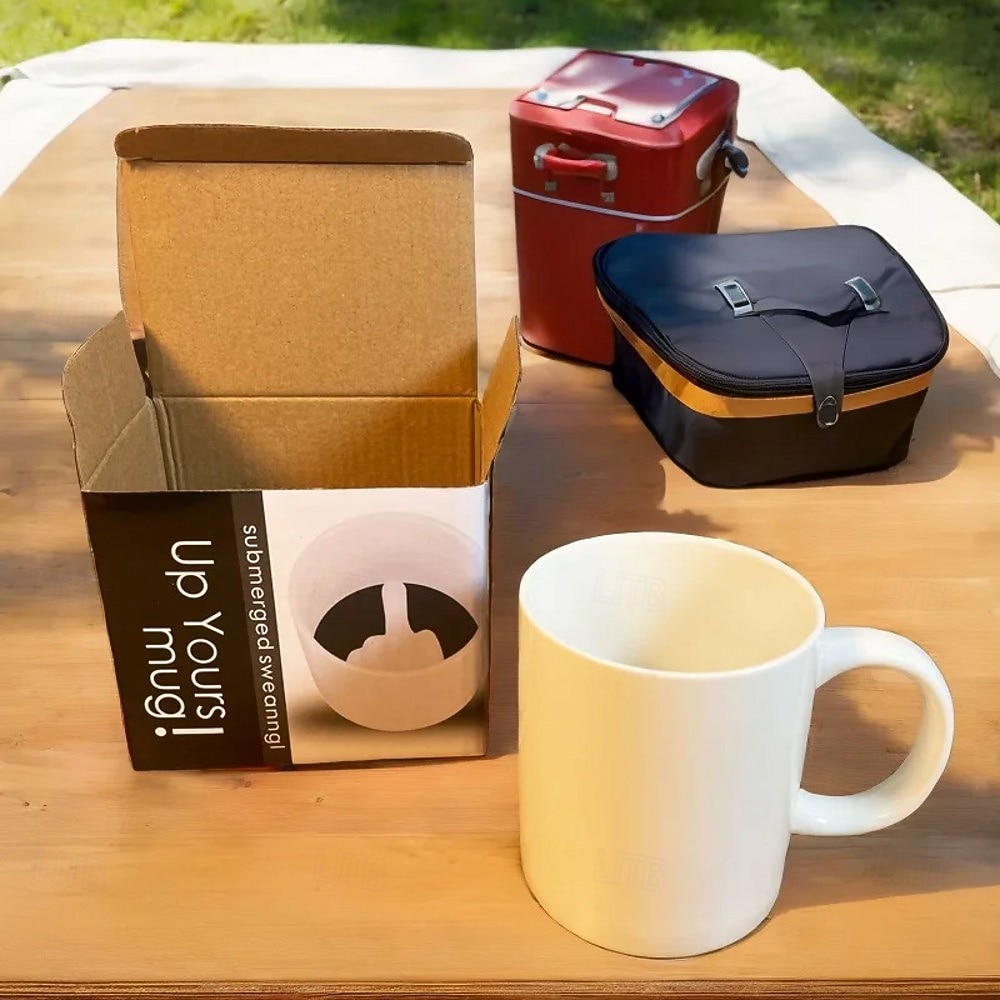 Taza de cerámica personalizada para el dedo medio, divertida taza blanca para café, leche, agua, té con asa para fiesta, Día de los Inocentes, interesante taza de cerámica personalizada para el dedo 2026 - $15.99 –P14