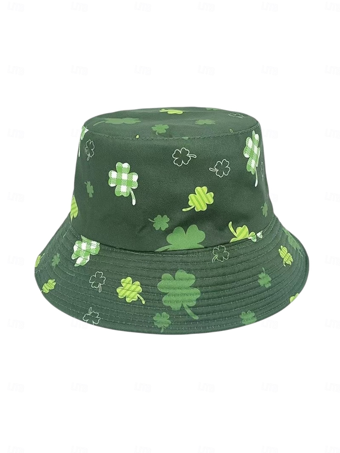 Sombrero de pescador con estampado de trébol verde para mujer: divertido y elegante para el Día de San Patricio, festivales y ropa informal. 2026 - $11.99 –P1