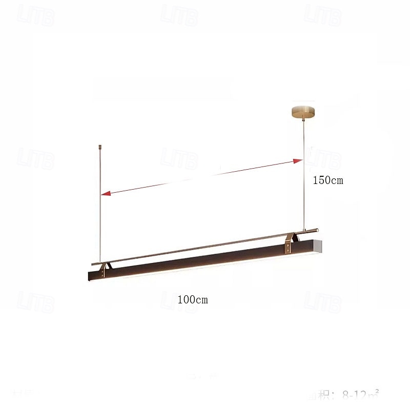 Klassische, lineare Pendelleuchte, 100 cm, modernes Design im Mid-Century-Stil, minimalistische Vintage-Pendelleuchte für Küche, Wohnzimmer und Restaurant. 2026 - $599.99 –P3