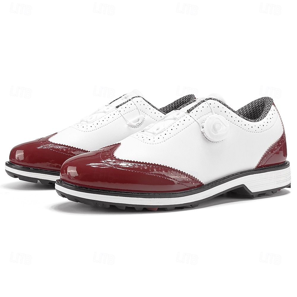 Heren golfschoenen – comfortabel wit en bordeauxrood design voor optimale prestaties en stijl op de golfbaan. 2026 - $79.99 –P17