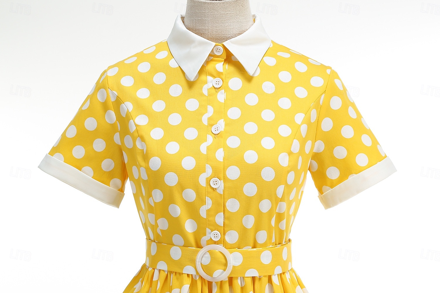 1950er Retro Vintage Rockabilly Knielang Swing-Kleid Ausgestelltes Kleid Kurze Ärmel Tupfen Tailliert und ausgestellt Kostüm Mädchen Karneval Valentinstag Lässig Heimkehr Retro-Mottoparty Kinder Kleid 2026 - $65.99 –P4