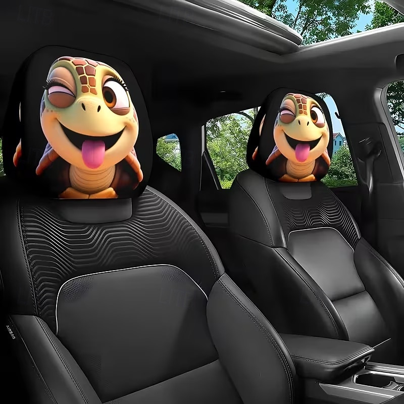 2 יחידות כיסויי משענות ראש לרכב עם הדפסה מצוירת של חיות חמודות, ללא מילוי, אביזרי פנים לרכב, כיסויי משענות ראש אוניברסליים לרכב, קישוטי פנים לרכב, מתאים לשימוש בכל מזג אוויר ללא מילוי 2026 - $8.99 –P8