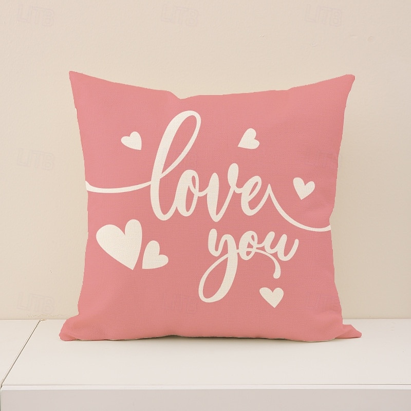 Valentine's Day Heart Pillow Cover, Durable and Breathable Cushion, Comfortable for Sofa, Living Room, Perfect for Creating a Cozy and Romantic Holiday Atmosphere in Your Home Decor 2026 - $13.99 –P8