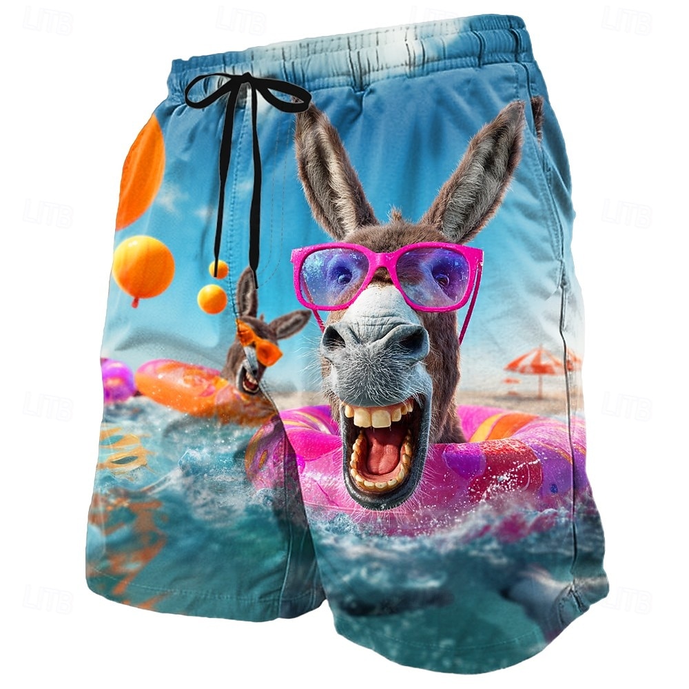 Homens Desenho Animado Zebra Mula / Burro Calção Justo de Natação Shorts de Natação Bermuda de Surf Cintura Média Engraçado Havaiana férias na praia Bolsos laterais Forro de malha Cintura elástica de 2026 por $20.99 –P2