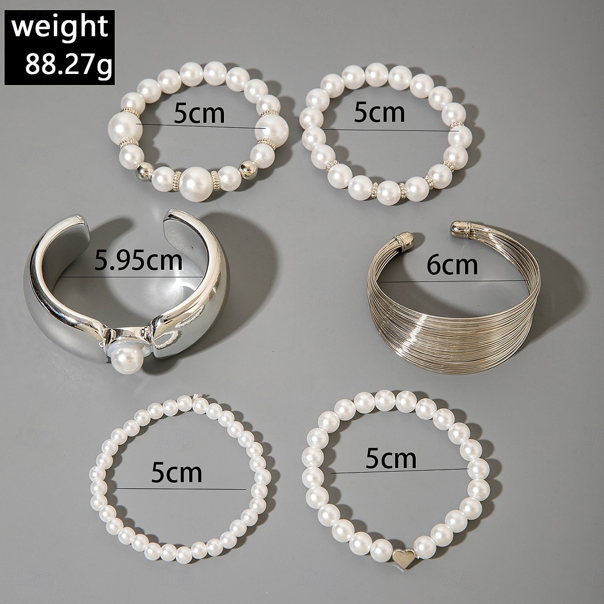 Samba Accessories Boho Gold Tone Stackable Bracelets - Faux Pearls, Wide Cuffs, and Geometric Charm Bangles for Womenl Performance Costume 2026 - $9.49 –P6