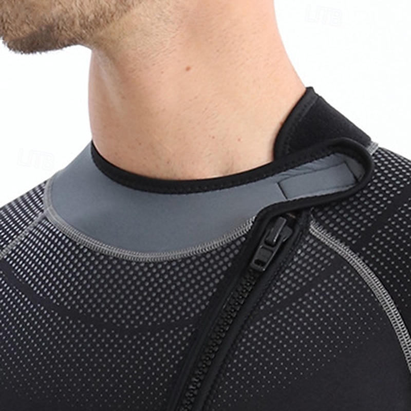 Men's 1.5mm Neoprene Diving Suit Full Wetsuit Rash Guard Stretchy Long Sleeve Front Zipper - Surfing Snorkeling Scuba Patchwork Winter 2026 - $75.99 –P8