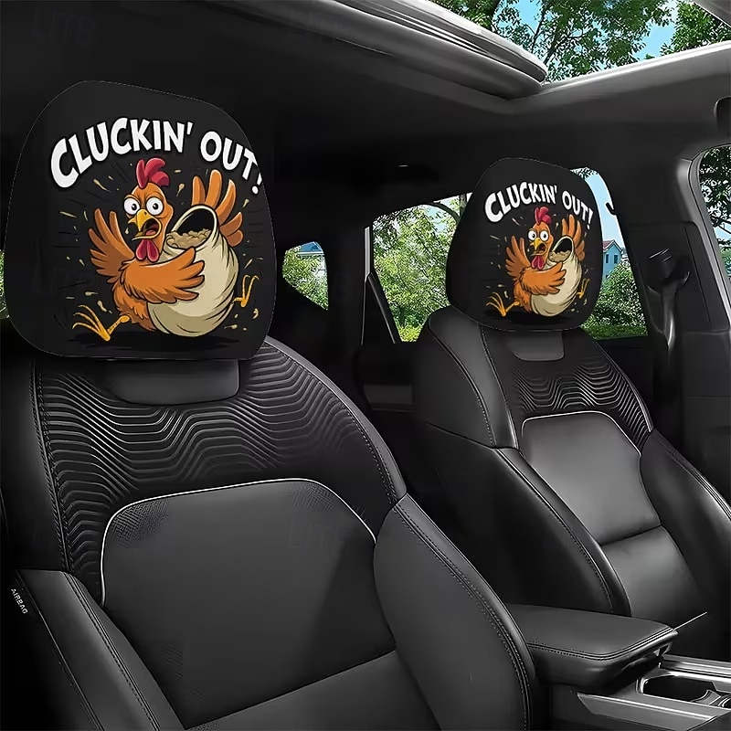 2 יחידות כיסויי משענות ראש לרכב עם הדפסה מצוירת של חיות חמודות, ללא מילוי, אביזרי פנים לרכב, כיסויי משענות ראש אוניברסליים לרכב, קישוטי פנים לרכב, מתאים לשימוש בכל מזג אוויר ללא מילוי 2026 - $8.99 –P3