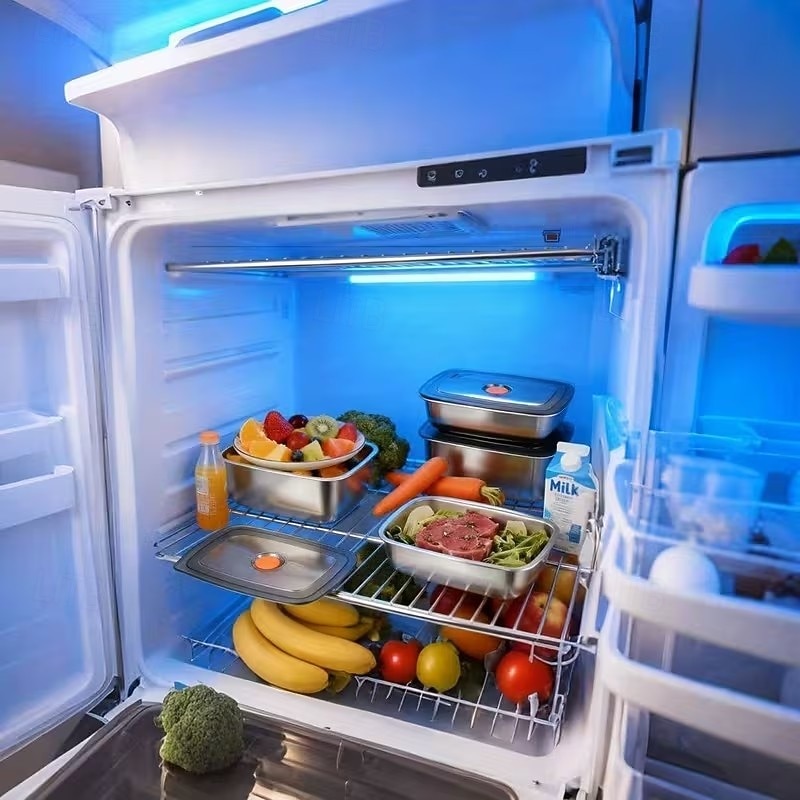 6-delade 50.72oz rostfria matförvaringsbehållare, lunchlådor för kylskåp och frys, hållbart köksförvaringsset 2026 - $35.99 –P8