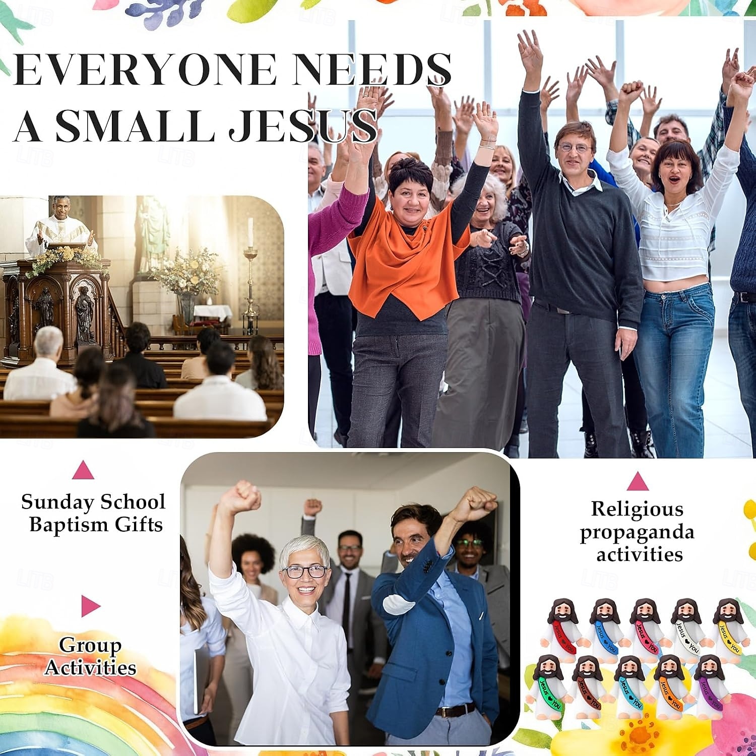 Set da 25 figure di Gesù ti ama con biglietto regalo di Pasqua, Gesù tascabile con biglietti di benedizione per nascondino, scuola domenicale religiosa cristiana, bomboniere per feste di cresima del 2026 a $22.99 –P6