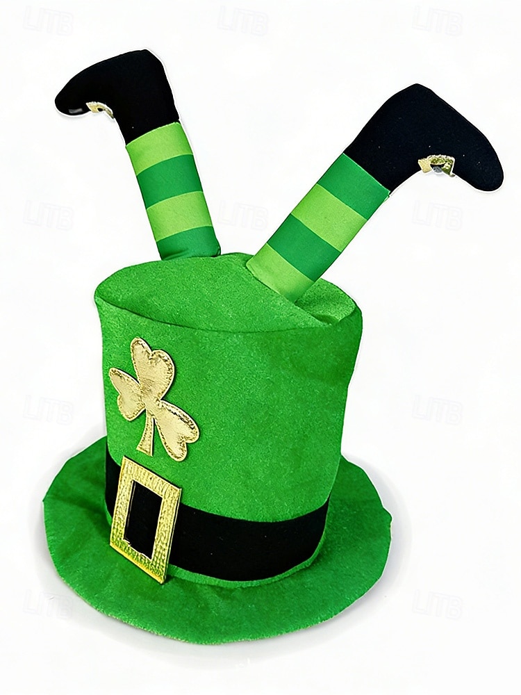 Chapeau de lutin vert pour homme, en polyester avec trèfle doré, idéal pour la Saint-Patrick et le carnaval, accessoire amusant et festif de 2026 ? $19.99 –P4
