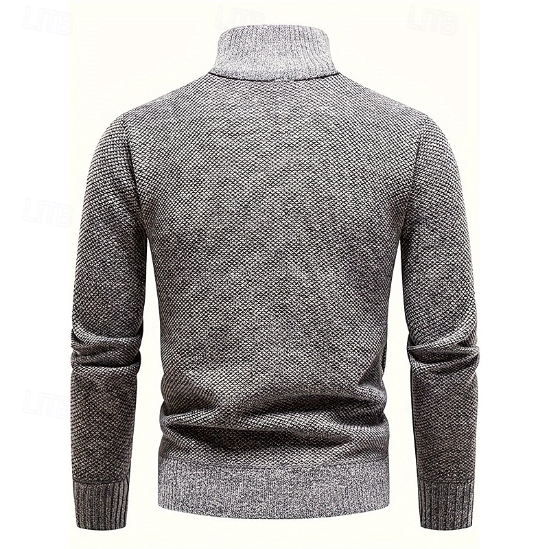 Per uomo Felpa Maglioni con zip a un quarto Maglione a maglia Maglione lavorato a maglia A Coste Maglia Top Regolari Lavorato a maglia Pile Semplice Zip a un quarto Moda Streetwear Casuale del 2026 a $28.99 –P3