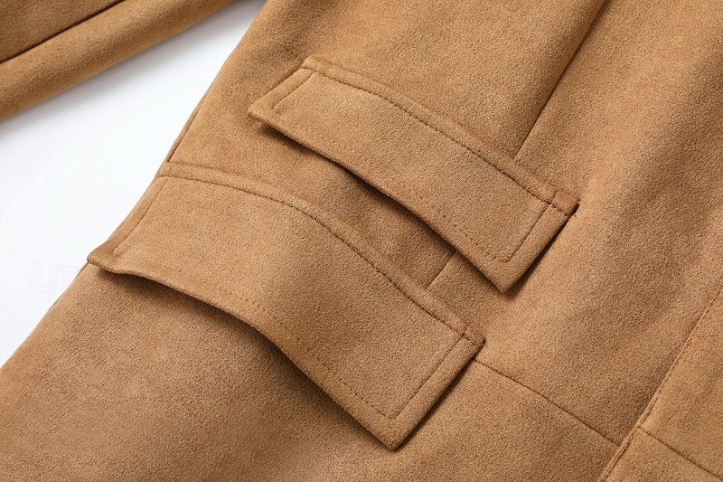 Homens jaqueta leve Jaqueta casual Jaqueta de camurça sintética Para Noite Macio Fivela Primavera & Outono Casual Colarinho Chinês Padrão Cáqui Claro Preto Azul Marinha cáqui Verde Tropa Casaco de 2026 por $56.99 –P11