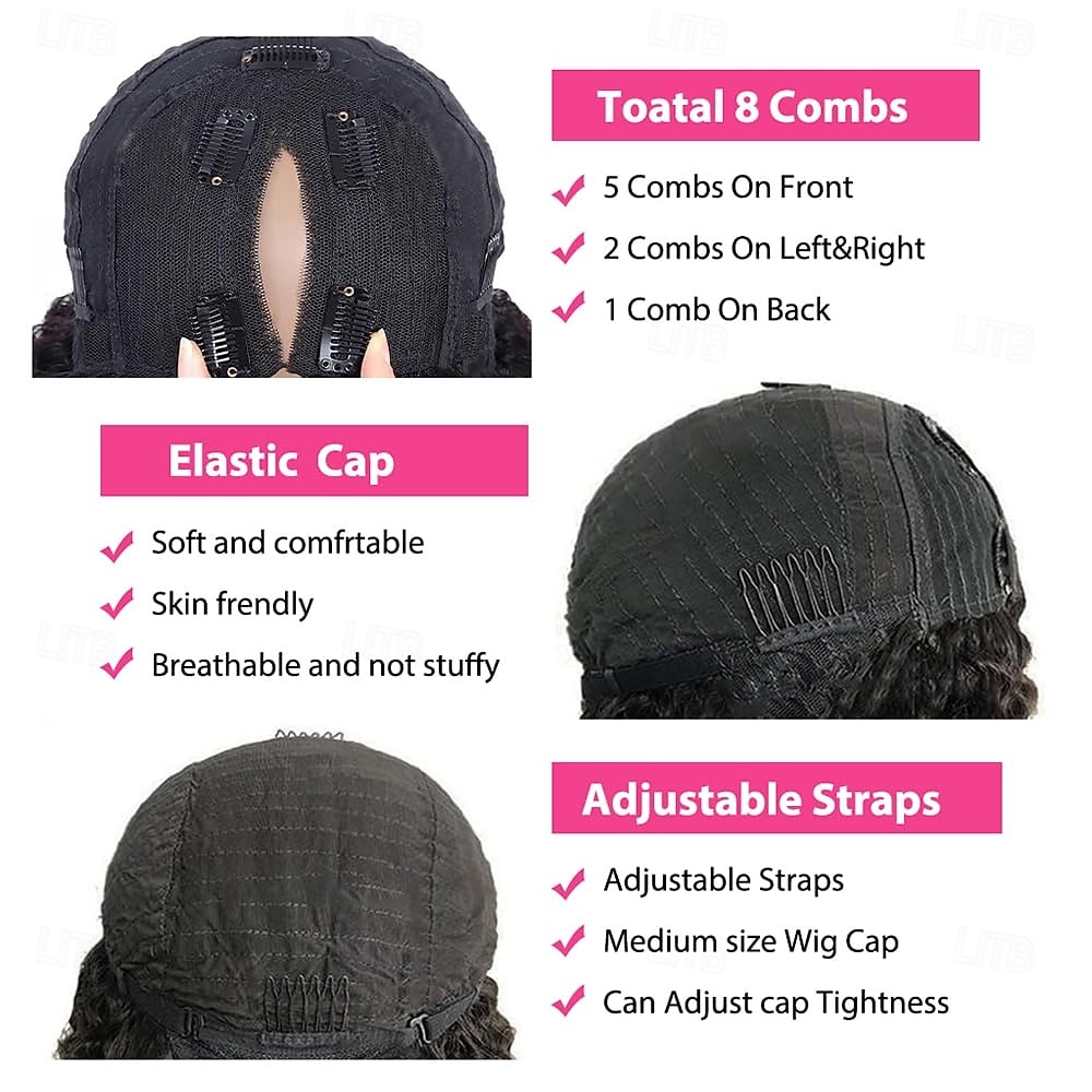 Afro Kinky Curly Wigs Human Hair with Bangs 180% Density Brazilian Virgin Human Hair Wigs for Women Glueless Wigs Human Hair Machine Made None Lace Front Wigs Natural Color 2026 - $110.99 –P6
