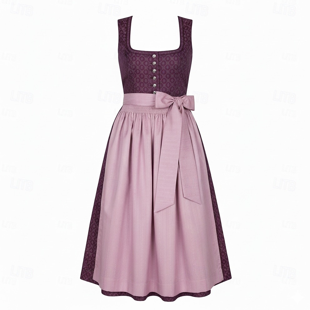 Oktoberfest Φορέματα Ντιρντλ Trachtenkleader Υπηρέτρια βαυάρος Γερμανικά Λιβάδια Γυναικεία Πανί παραδοσιακού στυλ Φόρεμα Ποδιά Χωρίς μπλούζα 2026 - $97.99 –P1