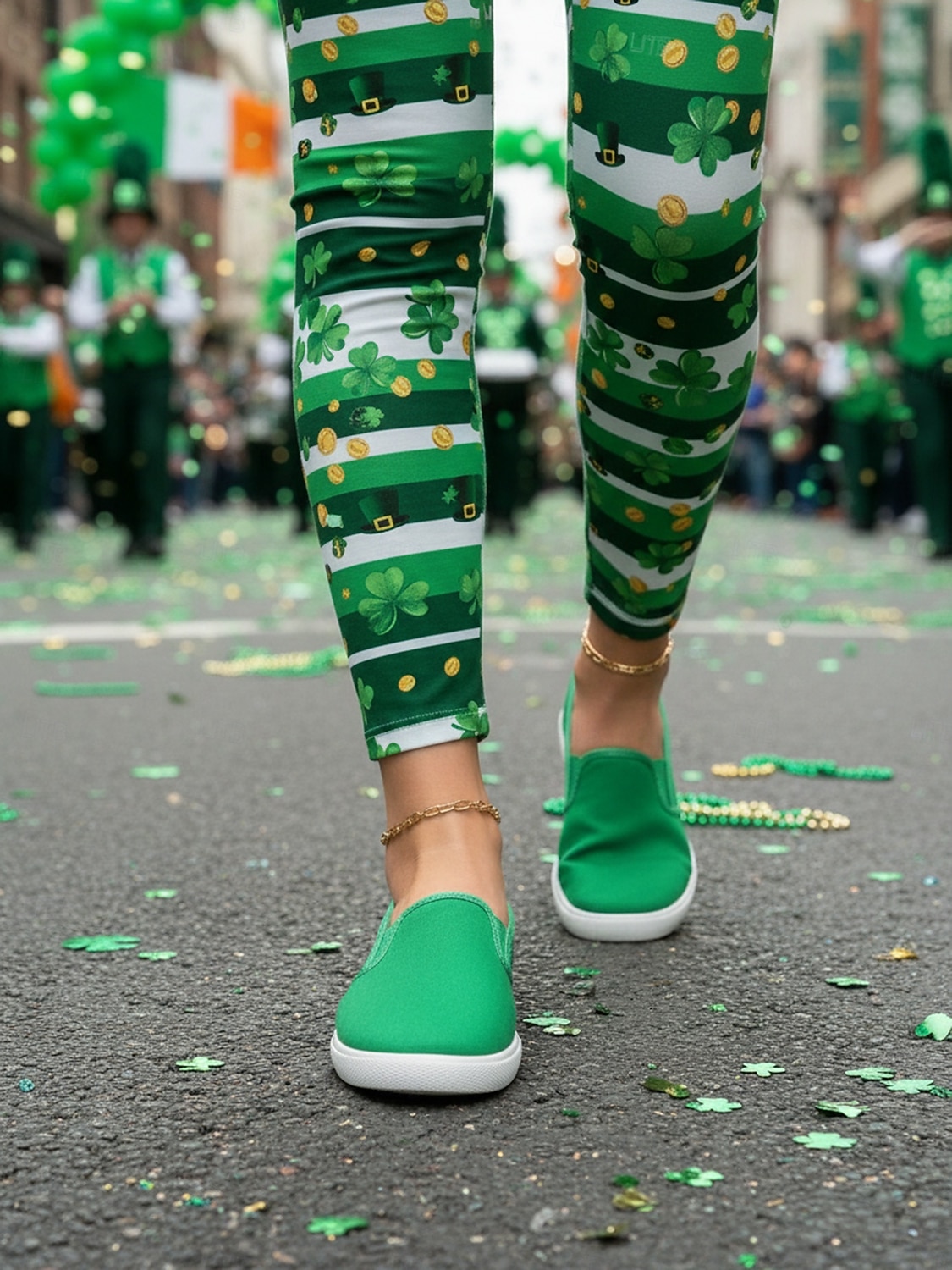 Grüne Damen-Slipper aus Canvas zum Hineinschlüpfen für den St. Patrick's Day – bequeme, lässige und vielseitige Sneaker für Paraden, Festivals und den Alltag 2026 - $19.99 –P2