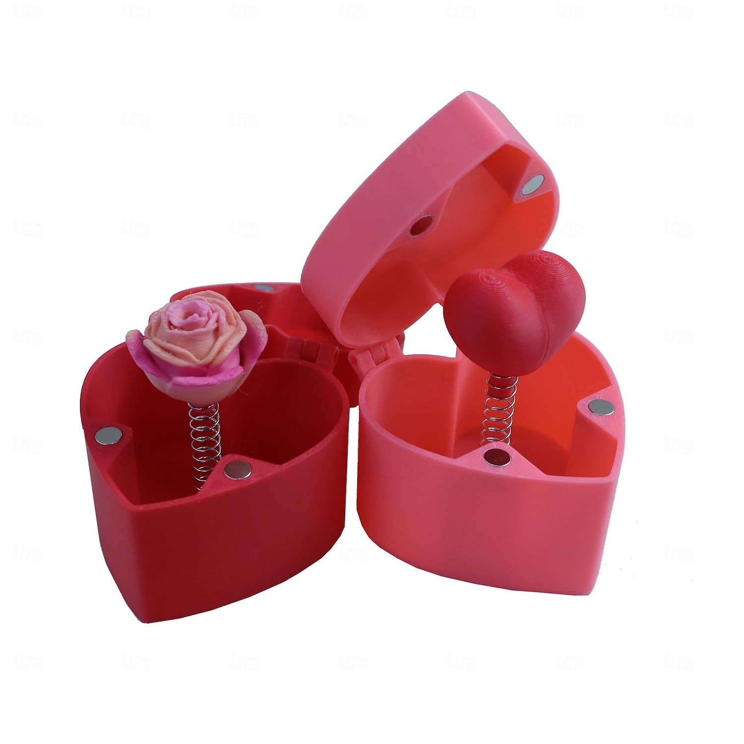 hjerteformet overraskelsesspøkeboks med hemmelig rom &overraskelsesmekanisme - romantisk nyhetsgave til valentinsdagen, fester, vitser - roseboks for frierier, unnskyldninger, arrangementer 2026 - CAD $18.99 –P12