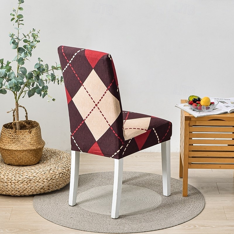 Capa protetora para cadeira de jantar, super ajustável, elástica, removível e lavável, com assento curto, ideal para salas de jantar de hotéis, cerimônias, banquetes e festas de casamento. de 2026 por $13.49 –P6