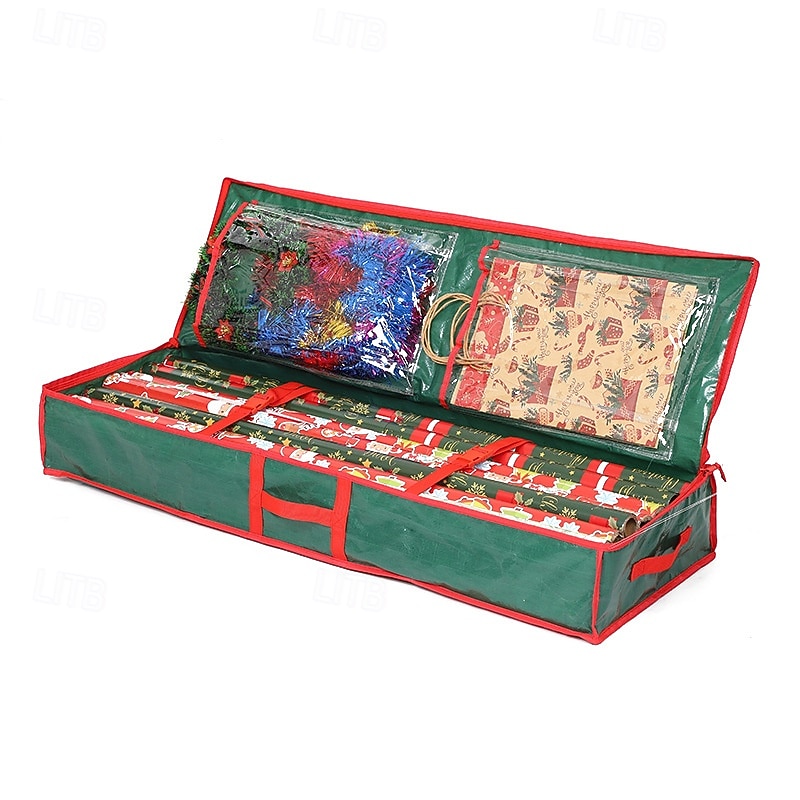 Organizzatore per carta da regalo natalizia sottoletto, contenitore per conservare la carta da regalo, contiene fino a 20 rotoli, 41" l x 14" p x 5,5" h (verde) del 2026 a $15.99 –P10