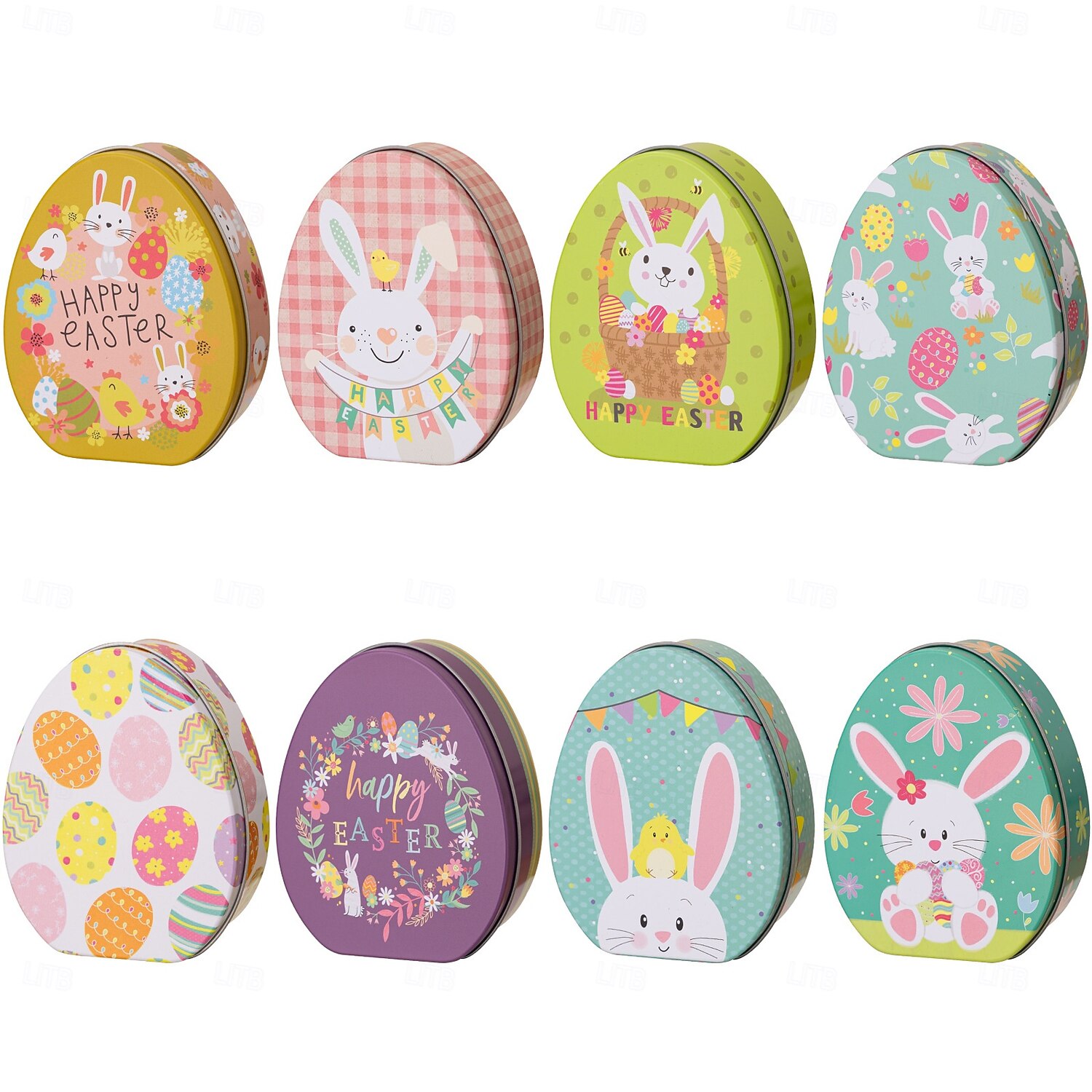 1pc Easter Bunny Egg Shape Tin Box, Kids Gift Candy Container, Cute Metal Treat Case, Holiday Party Favor, Easter Basket Stuffer Storage Box 2026 - $9.99 –P6