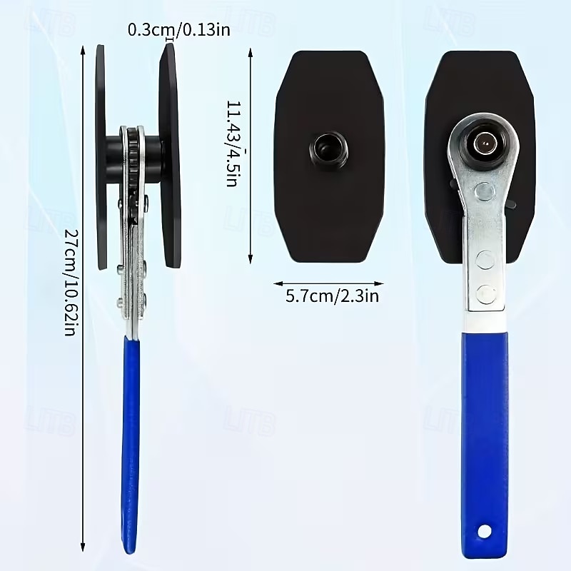 360 fokos racsnis kulcs 2 acéllemezzel, dugattyús expanderrel autó féknyergekhez - ideális egy-/kétdugattyús négydugattyús fékbetétekhez, ipari kéziszerszámkészlet, fém anyag, összeszerelést nem 2026 - $21.99 –P11