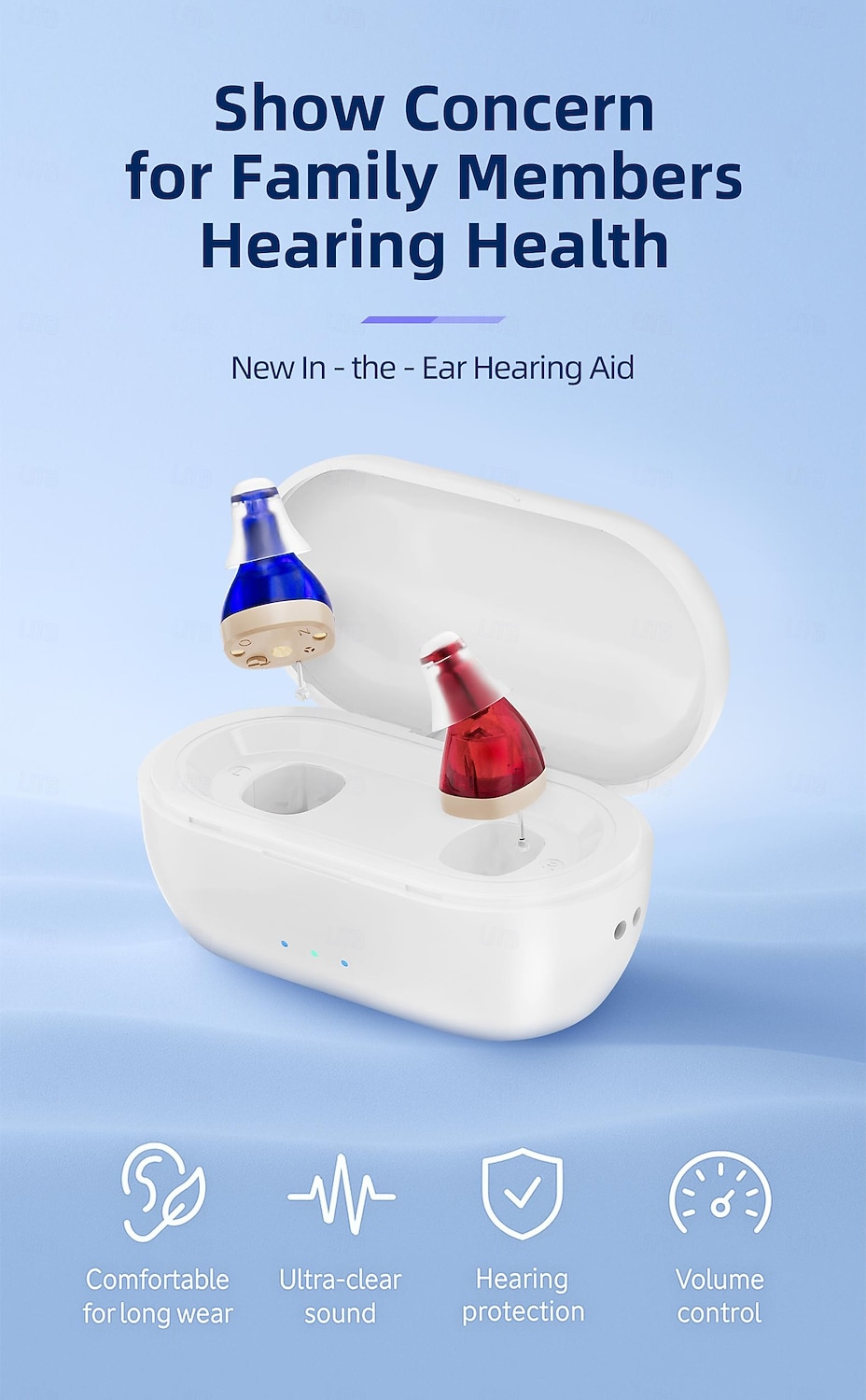 Rechargeable Hearing Aid for Seniors Invisible Hearing Aids with Noise Cancellation Adjustable Volume Control Ear Amplifier Hearing Assist Device with Charging Case 2026 - $86.99 –P1