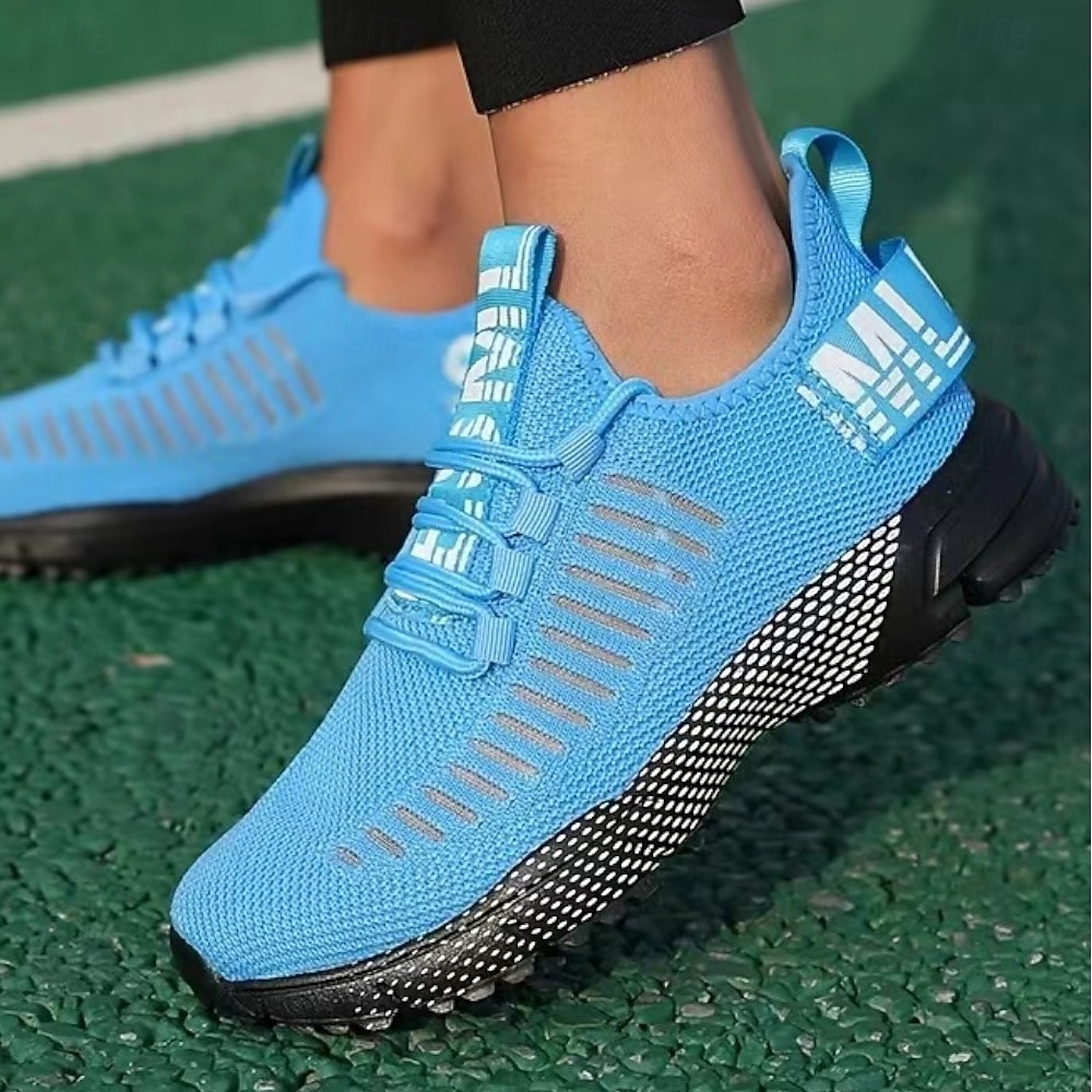 Ljusgröna herrskor i andningsbart mesh, lätta, halkfria terrängsneakers, bekväma träningsskor för promenader, jogging, gym och St. Patrick's Day-kläder 2026 - HUF 13072 –P7