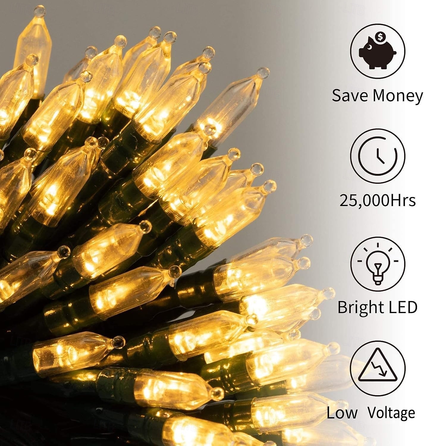 Waterproof Battery Operated String Light Mini Lights 33Ft 100 Leds 8 Function Timer Remote Control Indoor Bedroom Valentine's Day New Year  Halloween Wedding Party Atmosphere Decorative Light 2026 - $17.49 –P5