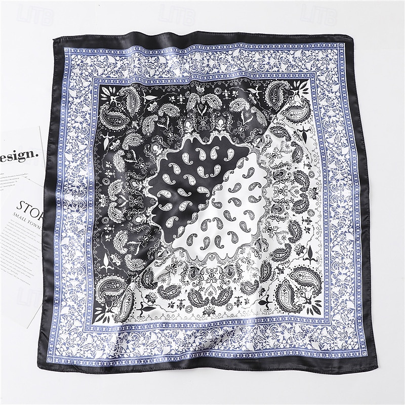 Damen Quadratischer Schal Infinity-Schal Täglich Outdoor Straße Schwarz Orange Khaki Schal Blumen 2026 - $11.49 –P6