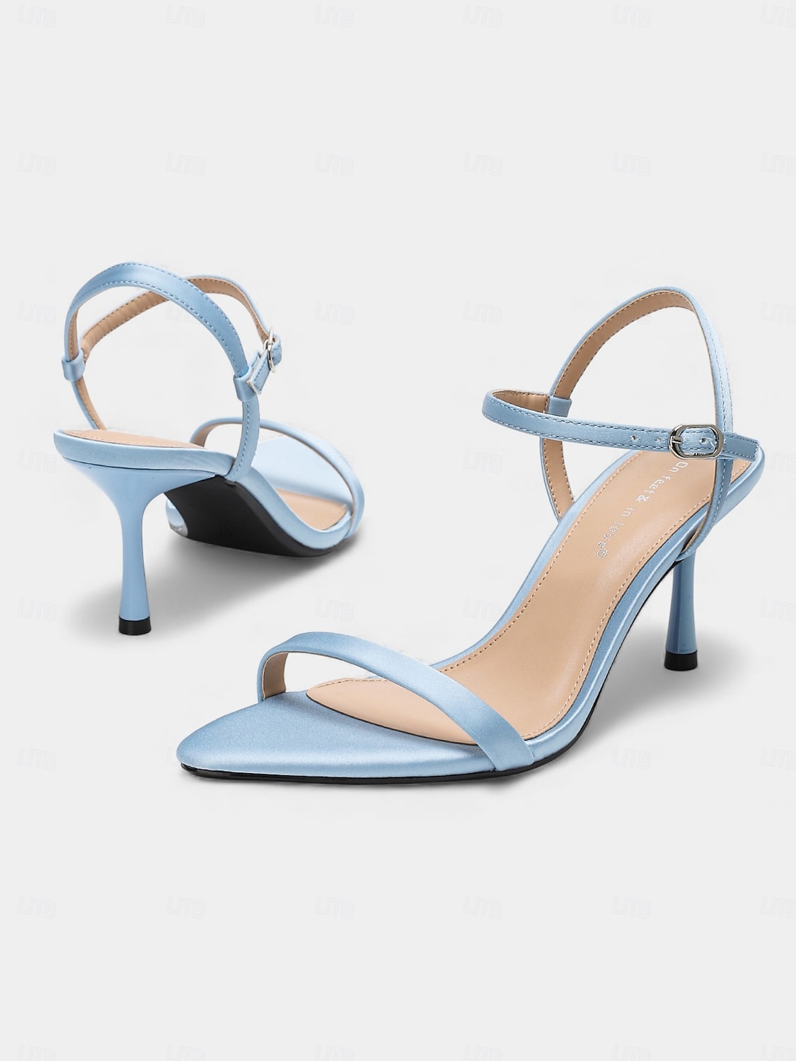sandali da donna con tacco a gattino in raso azzurro chiaro - eleganti scarpe da damigella d'onore in stile city-chic per matrimoni urbani moderni del 2026 a $46.99 –P2
