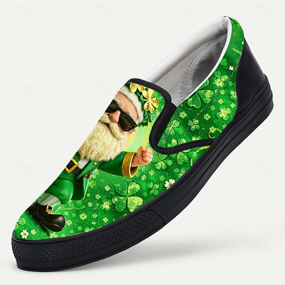 Herren-Slipper zum St. Patrick's Day – fröhliches Grün mit Koboldmotiv, perfekt für die Feierlichkeiten zum St. Patrick's Day und für die Freizeit. 2026 - $46.99 –P4