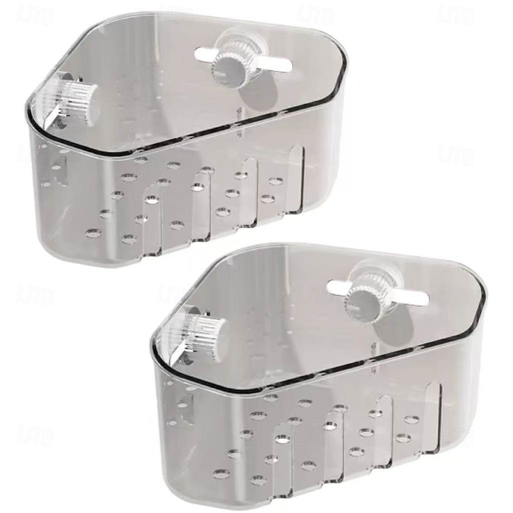 2 יחידות סל אחסון פינתי יניקה, מארגן פינתי לכיור, מדף ניקוז ספוג ובד למטבח, מדף אחסון יניקה משולש, מארגן לחדר אמבטיה ומטבח חוסך מקום 2026 - $15.99 –P9