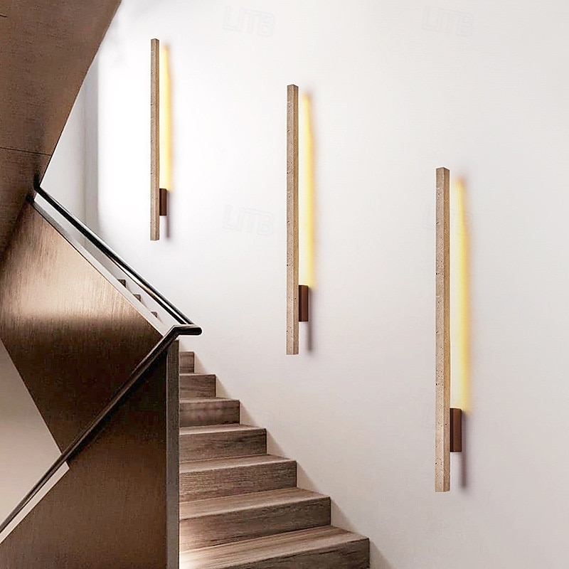 Applique da parete in travertino in stile nordico, lampada da parete lineare in pietra naturale, lampada da tavolo lunga, lampada da comodino minimalista, corridoio del soggiorno e della camera da del 2026 a $339.29 –P2
