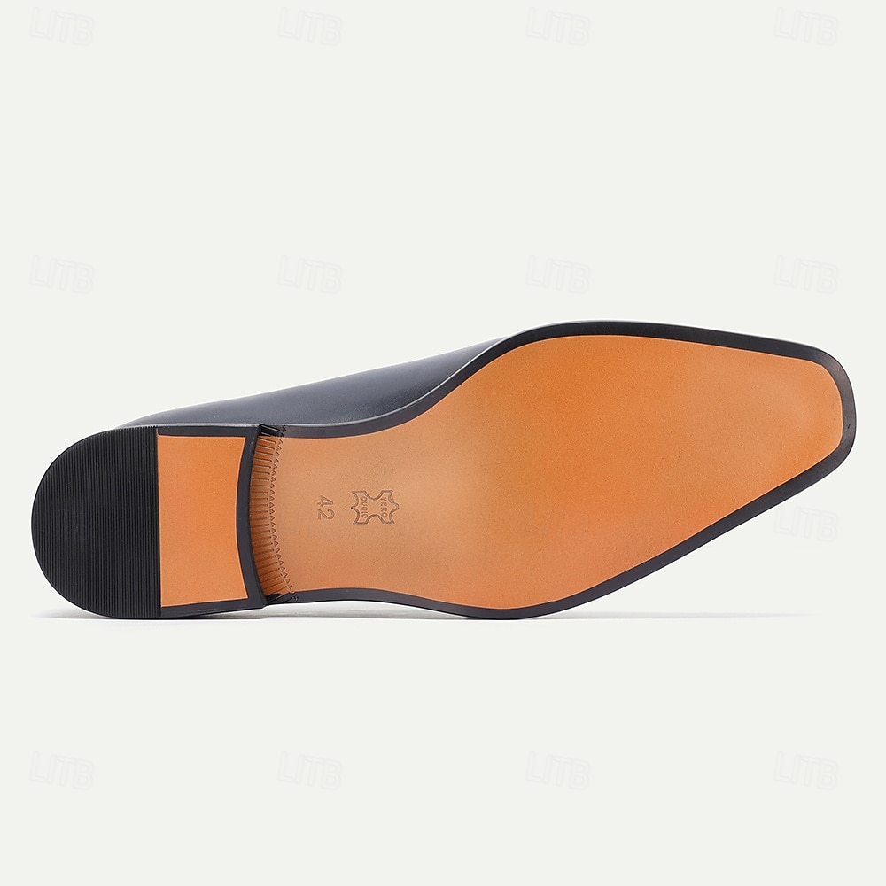 Sapatos derby masculinos em couro azul com estampa de crocodilo – design luxuoso com fivela e acabamento premium, ideais para ocasiões formais, casamentos e uso no escritório. de 2026 por $94.99 –P7