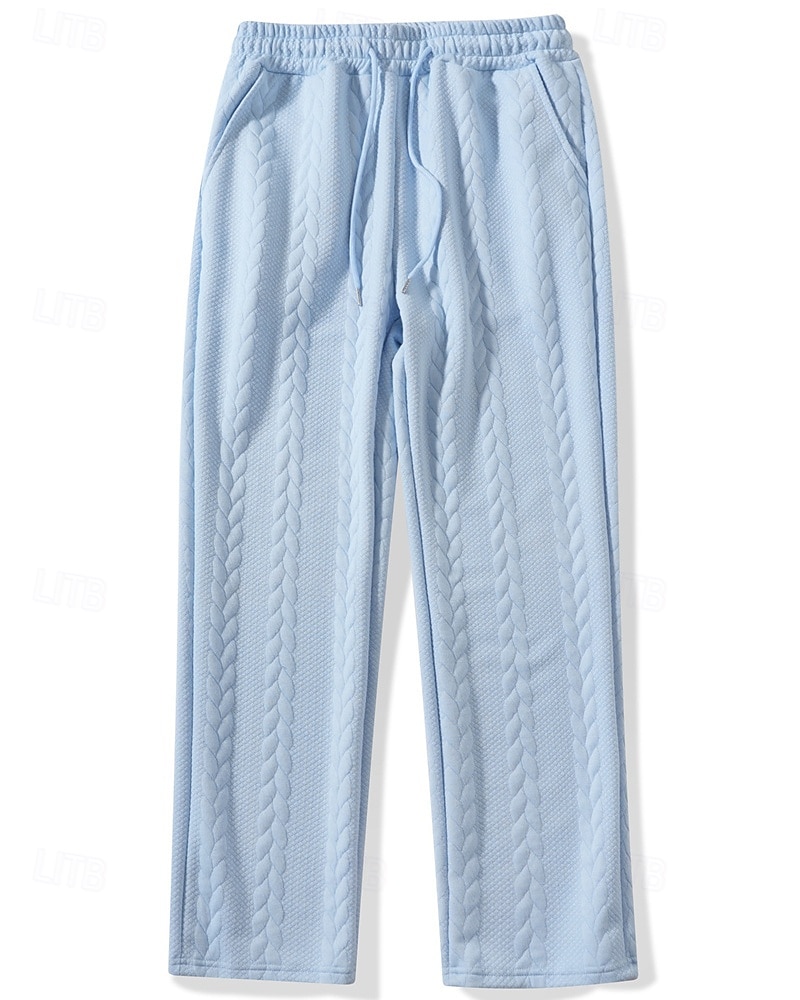 Voor heren Joggingbroeken Broek Joggingbroek met rechte pijpen Jacquard Trekkoord Zak Effen Comfort Zacht Casual Dagelijks Buiten Vakantie Modieus Zwart Oranje Micro-elastisch 2026 - $24.99 –P12