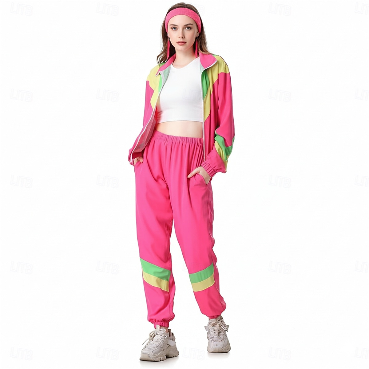 Retro / vintage 1980erne Hip Hop Drakter pose Tilbehør sett med tilbehør Lange Ermer Disk Kostyme Dame Karnevalskostyme Halloween Karneval Nytt År Pride-parade Pride måned Voksen Veske Mer Tilbehør 2026 - $69.99 –P3