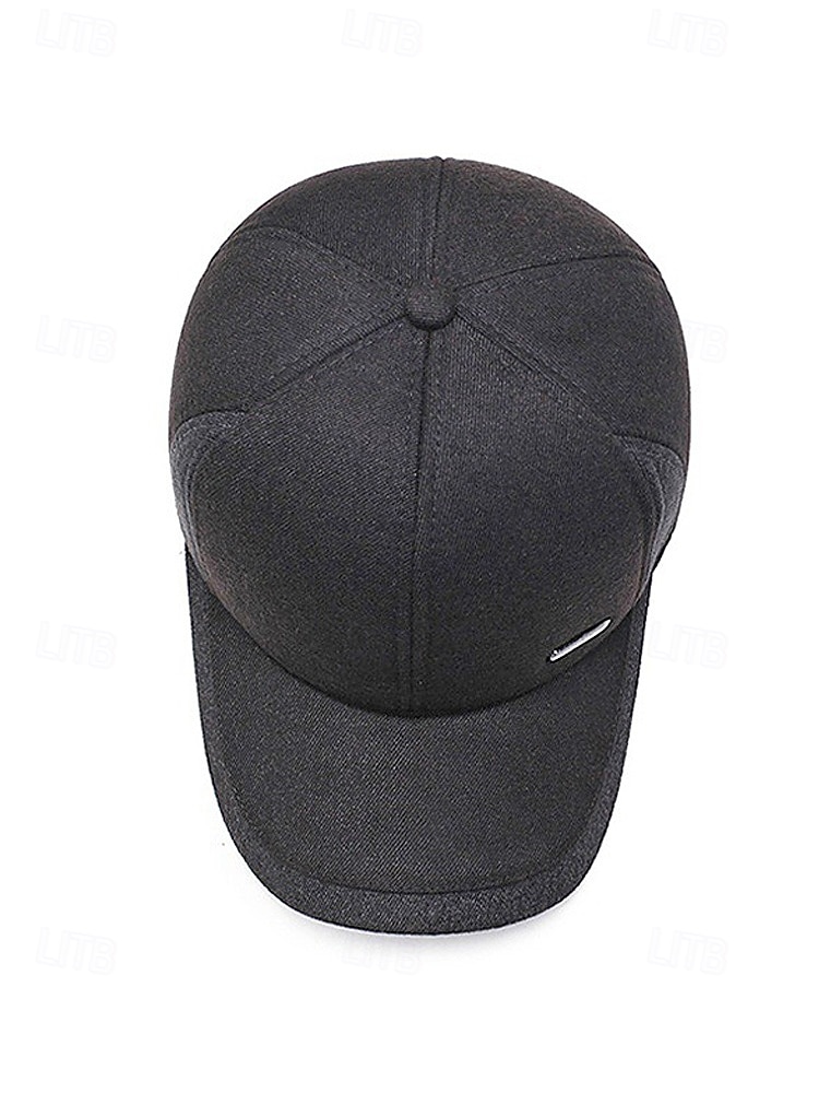 Férfi poliészter téli sapka összecsukható fülvédőkkel, több színben kapható – ideális hideg időjáráshoz és szabadtéri tevékenységekhez 2026 - $11.99 –P8