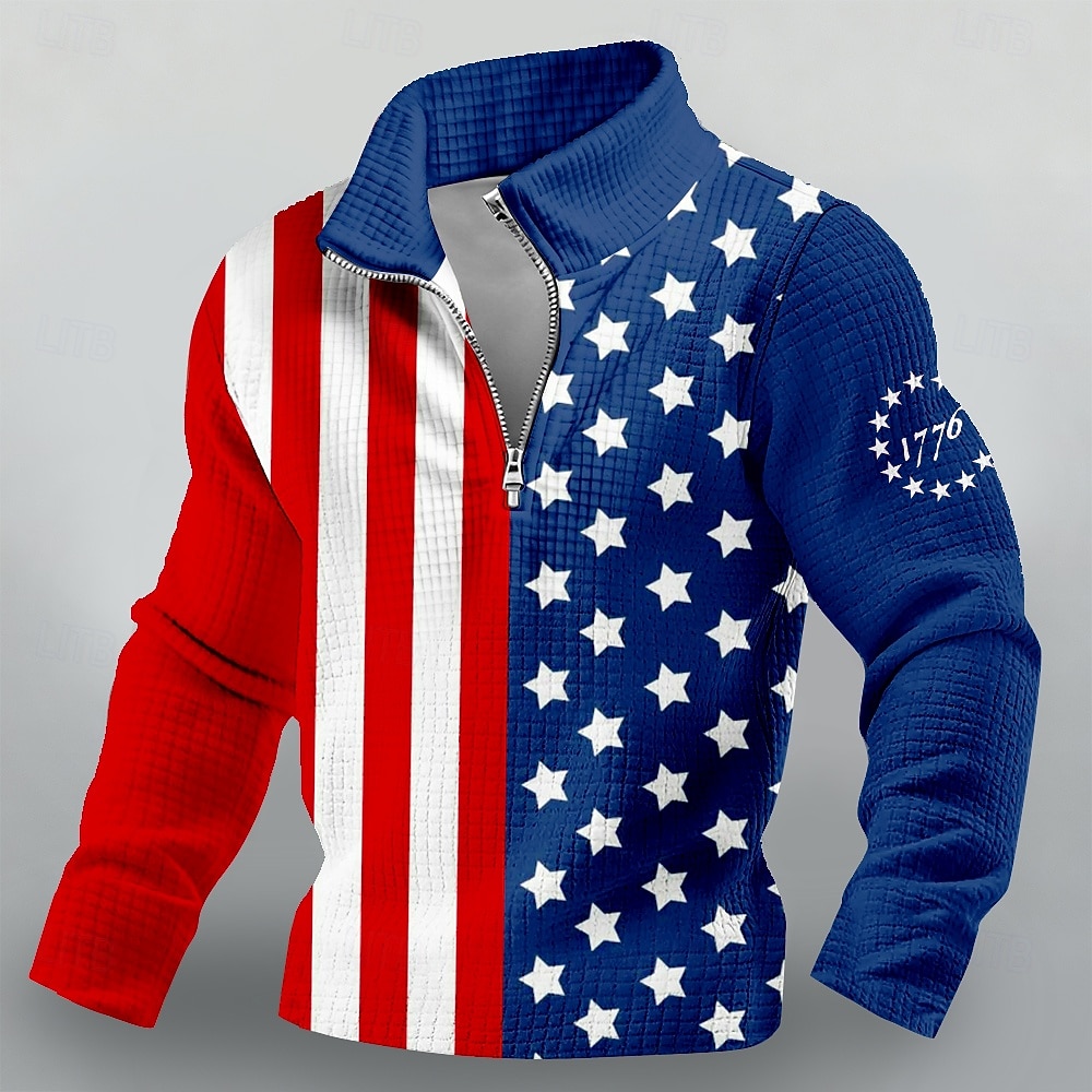 4 juillet 2026 250e jour commémoratif Sweat-shirt à capuche à manches longues drapeau américain pour hommes Casual extérieur de 2026 ? $33.99 –P3